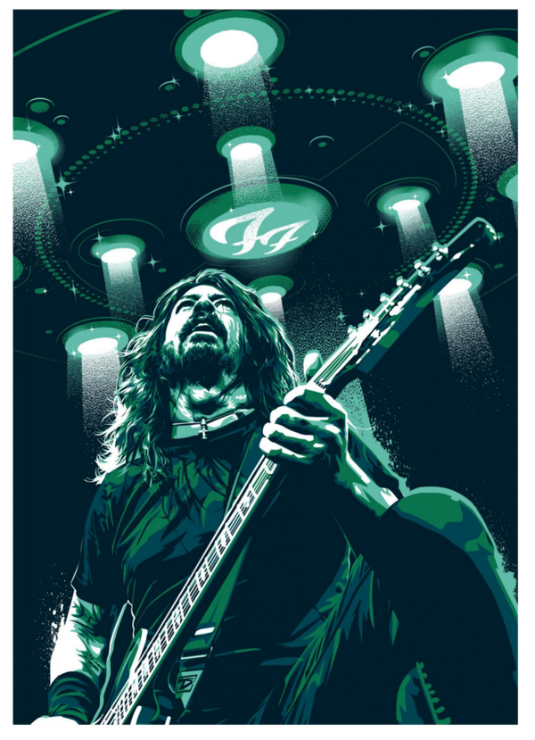 Foo Fighters 31 Music Print  Concert Wall Art Memorabilia gift A5,A4,A3