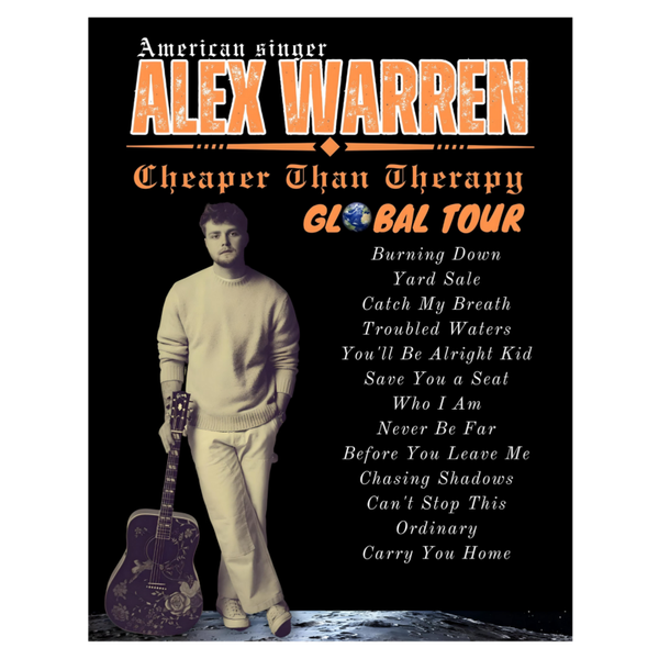 Alex Warren 1  Music Print  Concert Wall Art Memorabilia gift A5,A4,A3