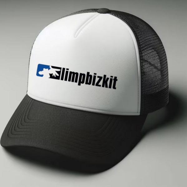 Limp Bizkit 2 Black and white trucker hat mesh cap Music, Birthday Gift one size