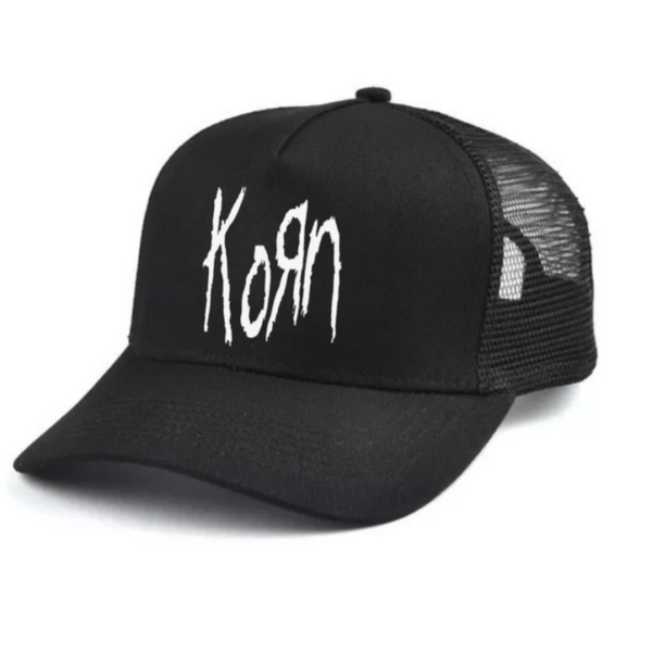 Korn Black and white trucker hat mesh cap Music, Birthday Gift one size