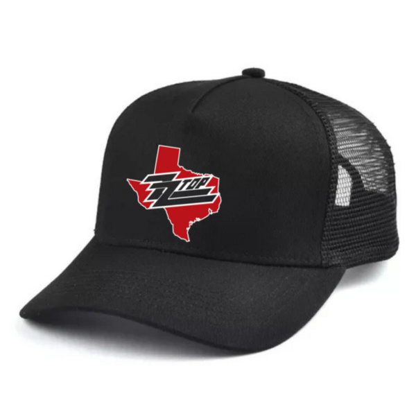 ZZ Top 1 Black and white trucker hat mesh cap Music, Birthday Gift one size