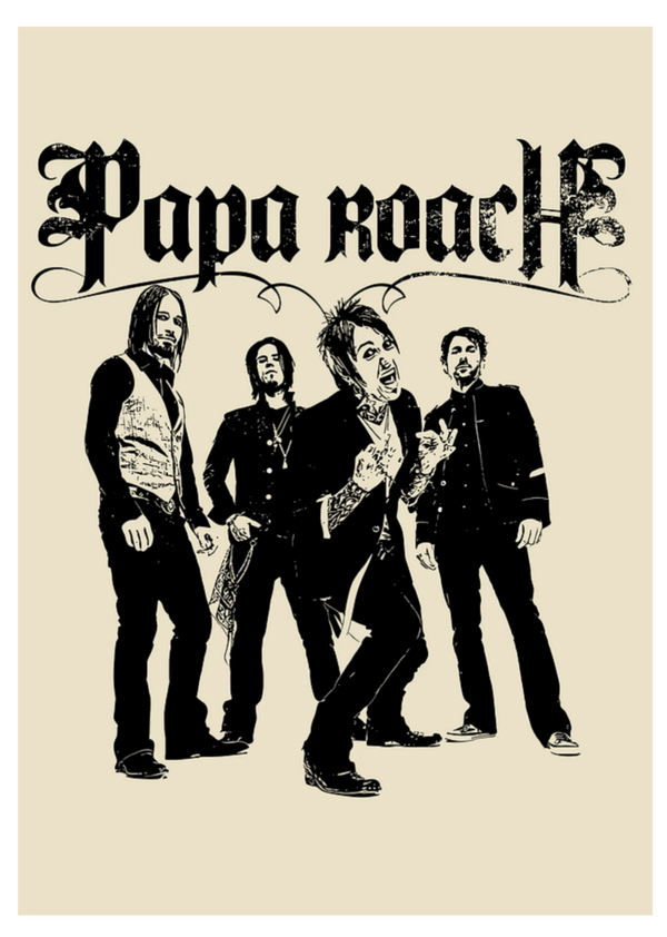 Papa Roach 2 Music Print  Concert Wall Art Memorabilia gift A5,A4,A3