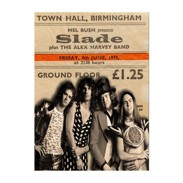 Slade 5 Music Print  Concert Wall Art Memorabilia gift A5,A4,A3