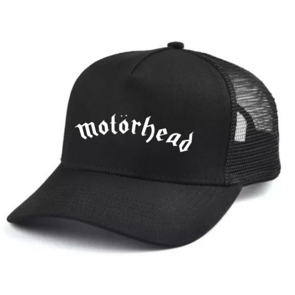 Motorhead 1 Black and white trucker hat mesh cap Music, Birthday Gift one size