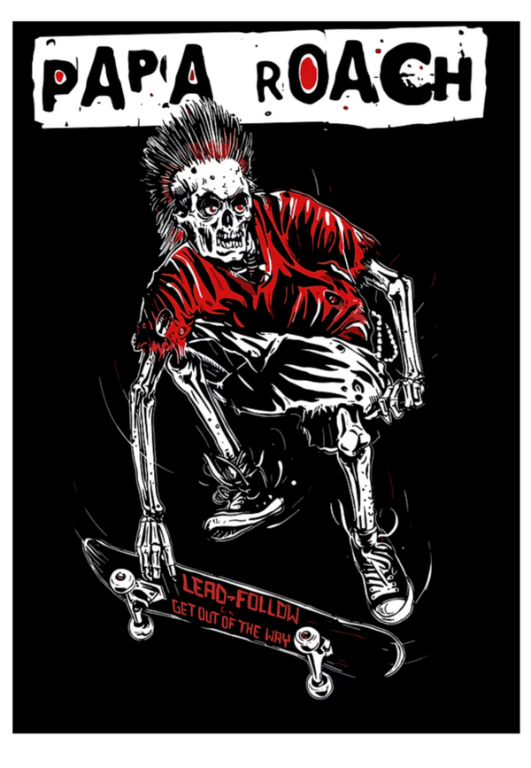 Papa Roach 5 Music Print  Concert Wall Art Memorabilia gift A5,A4,A3