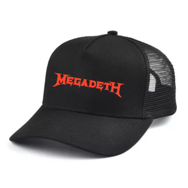 Megadeath Black and white trucker hat mesh cap Music, Birthday Gift one size