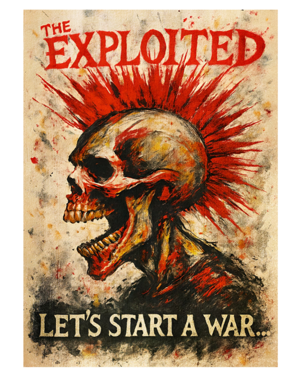The Exploited 3 Music Print  Concert Wall Art Memorabilia gift A5,A4,A3