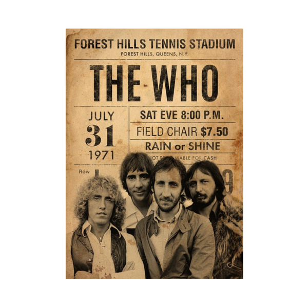 The Who 3 Music Print  Concert Wall Art Memorabilia gift A5,A4,A3