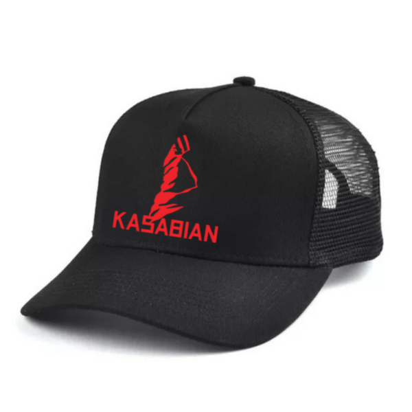 Kasabian Black and white trucker hat mesh cap Music, Birthday Gift one size