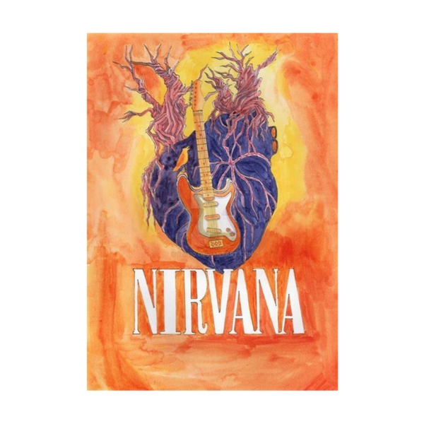 Nirvana 32 Music Print  Concert Wall Art Memorabilia gift A5,A4,A3