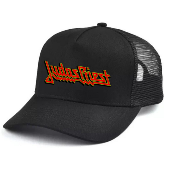 Judas Priest 1 Black and white trucker hat mesh cap Music, Birthday Gift one size