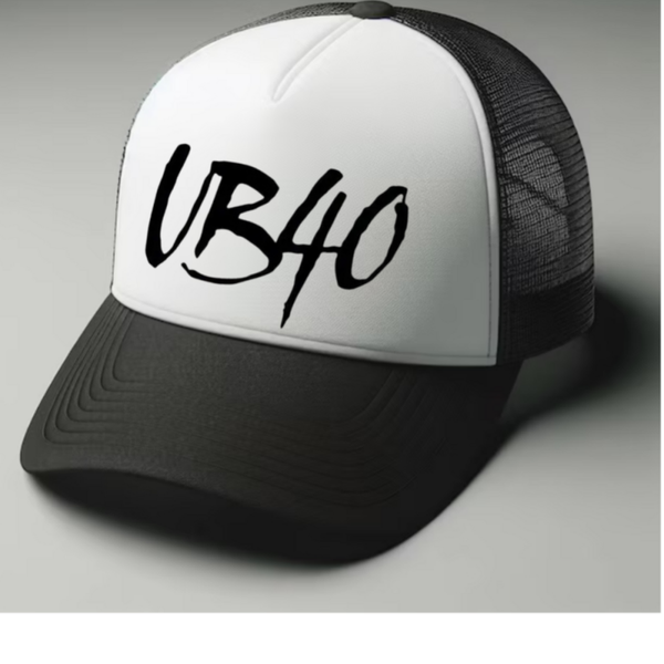 Ub 40 Black and white trucker hat mesh cap Music, Birthday Gift one size