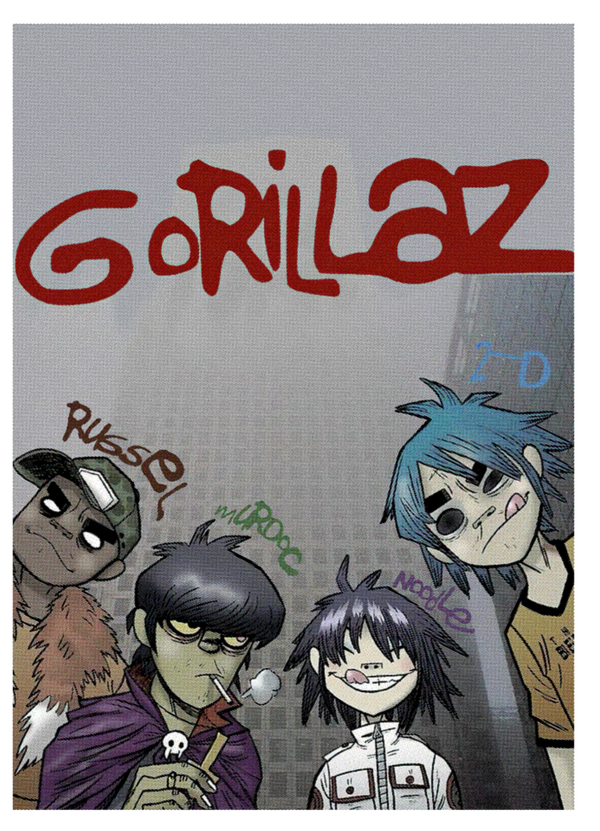 Gorillaz 3 Music Print  Concert Wall Art Memorabilia gift A5,A4,A3