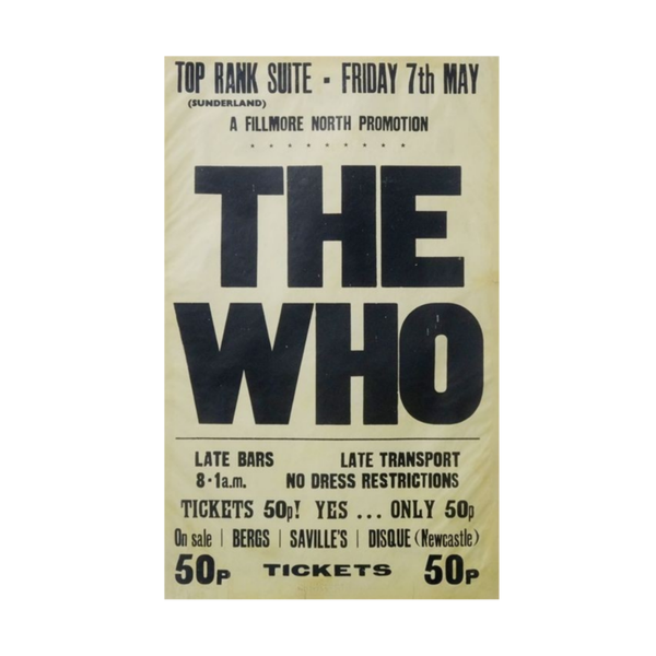 The Who 8 Music Print  Concert Wall Art Memorabilia gift A5,A4,A3