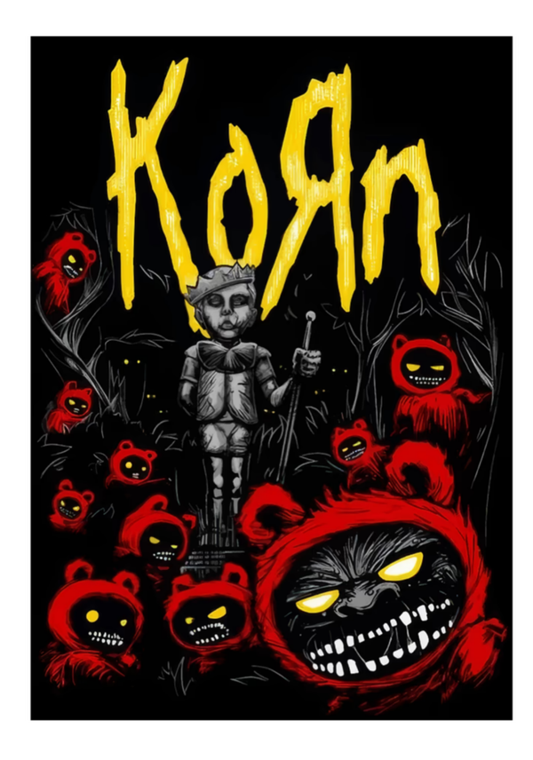 Korn 16  Music Print  Concert Wall Art Memorabilia gift A5,A4,A3