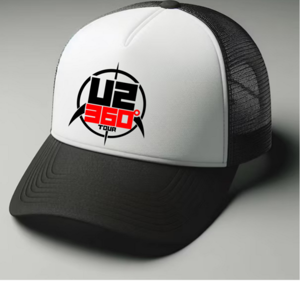U2 Black and white trucker hat mesh cap Music, Birthday Gift one size