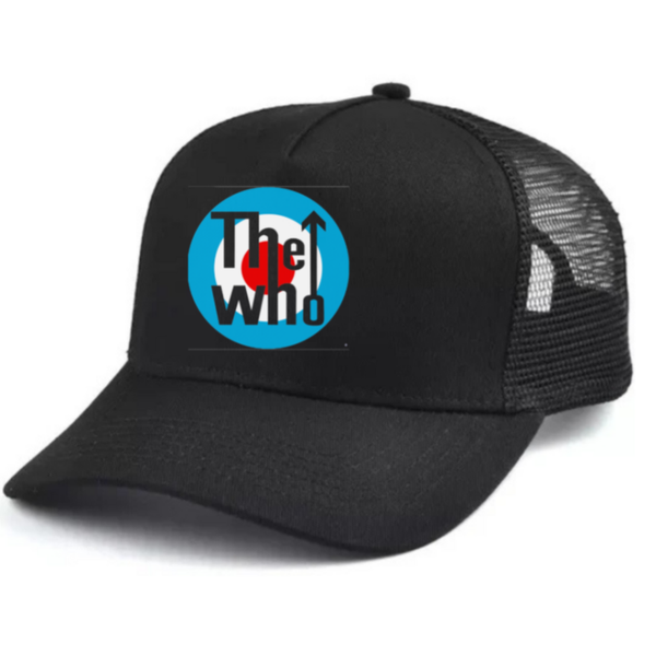 The Who Black and white trucker hat mesh cap Music, Birthday Gift one size