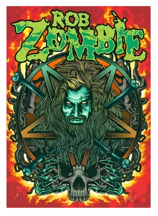 Rob Zombie 3 Music Print  Concert Wall Art Memorabilia gift A5,A4,A3