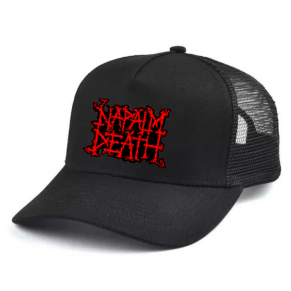 Napalm death Black and white trucker hat mesh cap Music, Birthday Gift one size