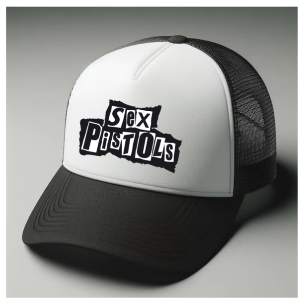 The Sex Pistols Black and white trucker hat mesh cap Music, Birthday Gift one size