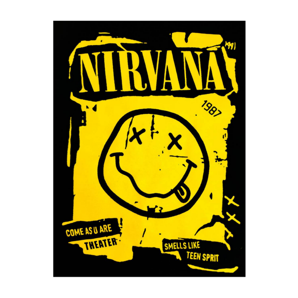 Nirvana 10 Music Print  Concert Wall Art Memorabilia gift A5,A4,A3