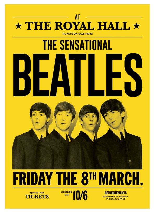 The Beatles 23 Music Print  Concert Wall Art Memorabilia gift A5,A4,A3