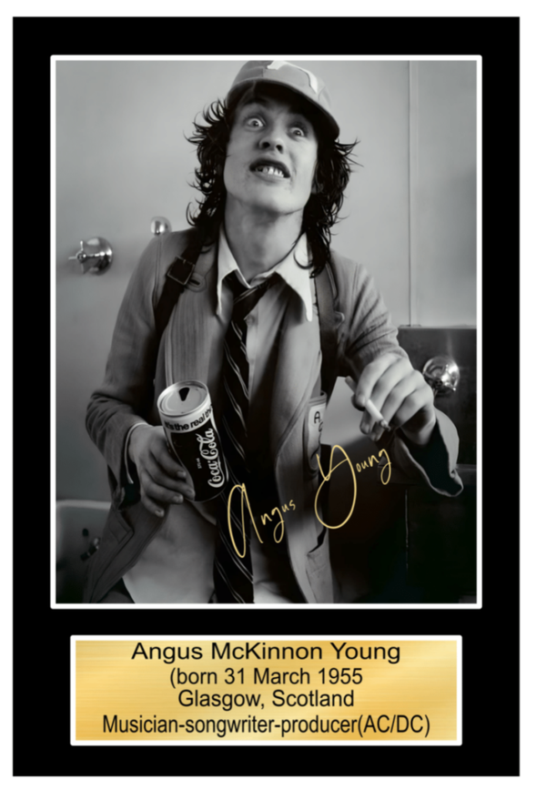 Angus Young print Music Poster Wall Art Memorabilia gift A5,A4,A3.