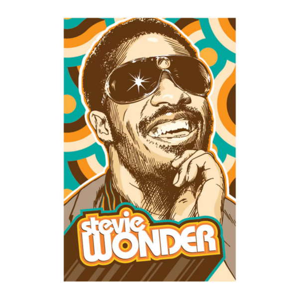 Stevie Wonder 3 Music Print  Concert Wall Art Memorabilia gift A5,A4,A3