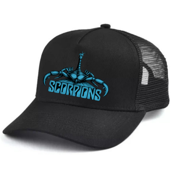 Scorpions Black and white trucker hat mesh cap Music, Birthday Gift one size