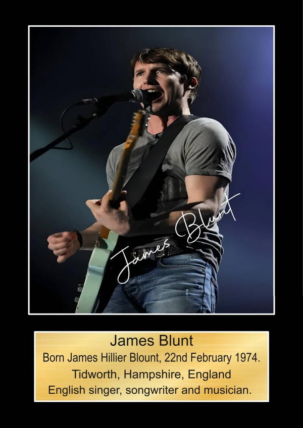 James Blunt Music Poster Wall Art Memorabilia gift A5,A4,A3.