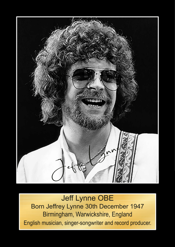 Jeff Lynne 2 signed print Music Poster Wall Art Memorabilia gift A5,A4,A3.