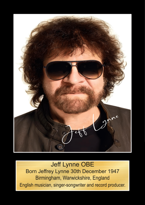 Jeff Lynne 1 signed print Music Poster Wall Art Memorabilia gift A5,A4,A3.