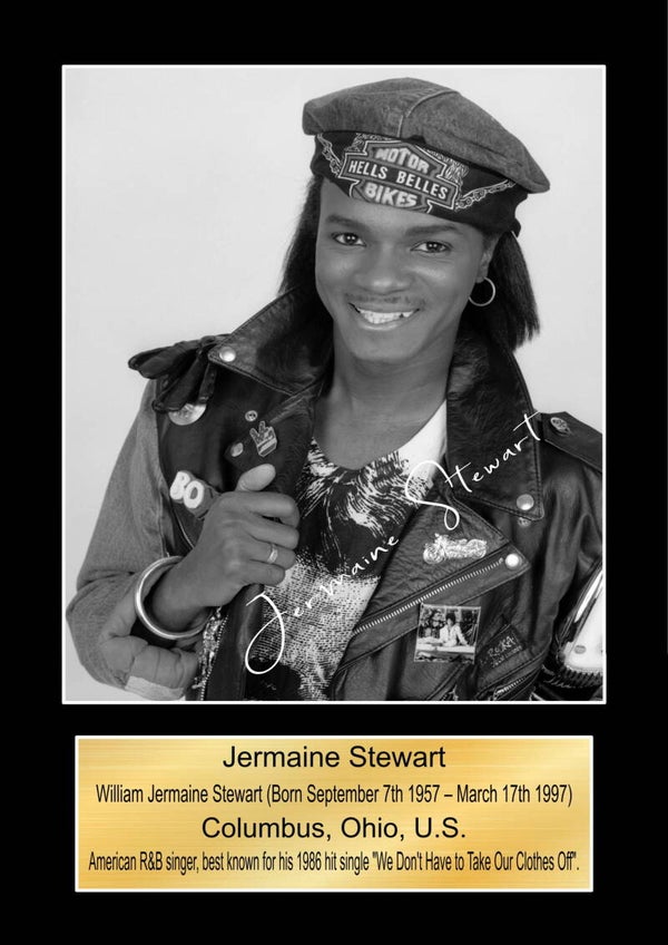 Jermaine Stewart Music Poster Wall Art Memorabilia gift A5,A4,A3.