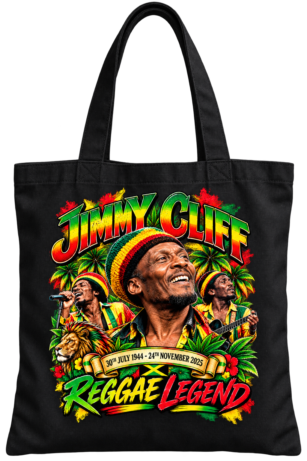 Jimmy Cliff Reggae Legend #459 Tote Bag Music Merch Cotton Shopper Gift Bag New