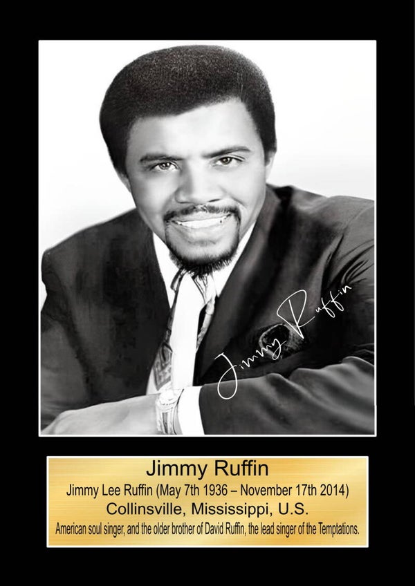 Jimmy Ruffin Music Poster Wall Art Memorabilia gift A5,A4,A3.
