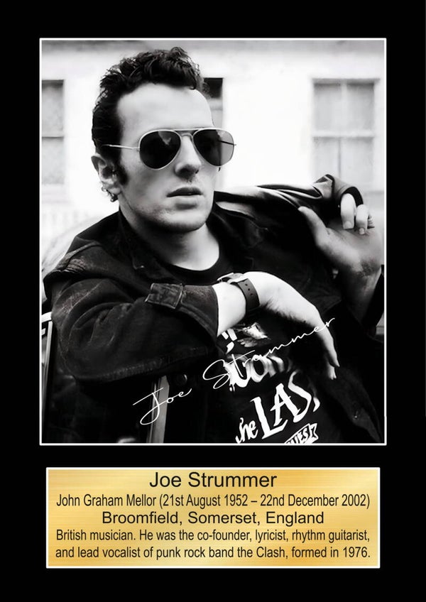 Joe Strummer Music Poster Wall Art Memorabilia gift A5,A4,A3.