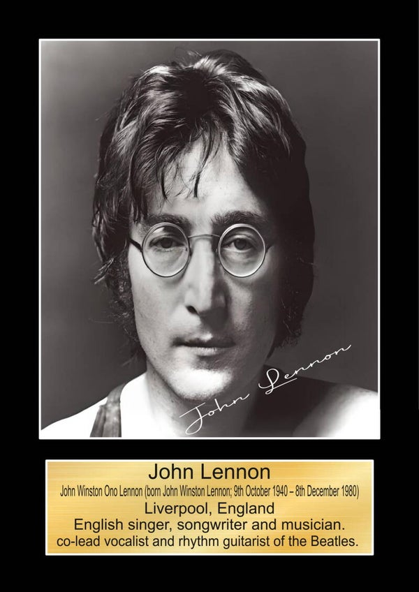 John Lennon Music Poster Wall Art Memorabilia gift A5,A4,A3.