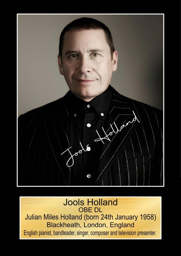 Jools Holland Music Poster Wall Art Memorabilia gift A5,A4,A3.