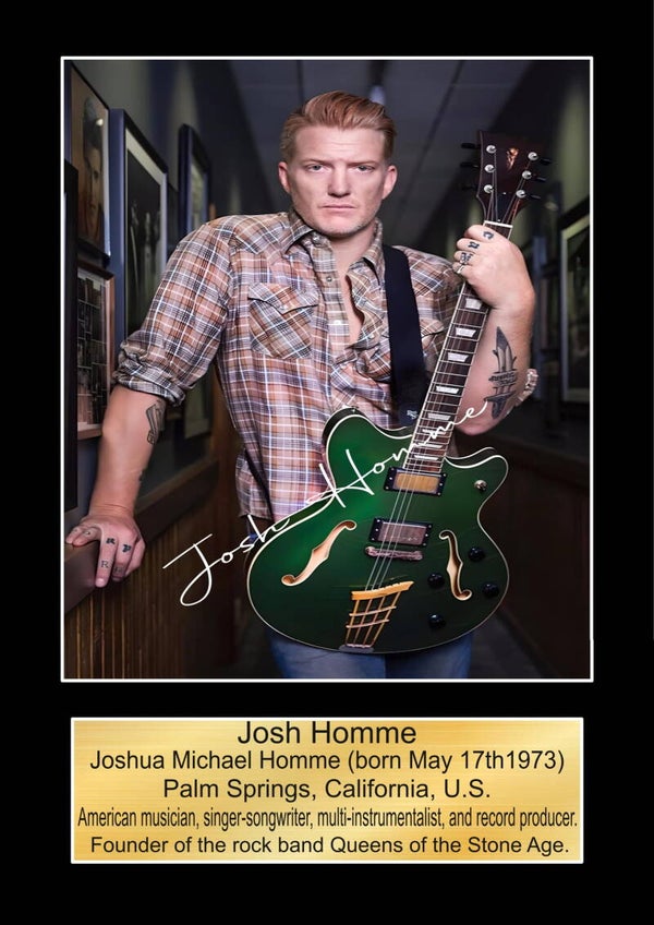 Josh Homme print Music Poster Wall Art Memorabilia gift A5,A4,A3.