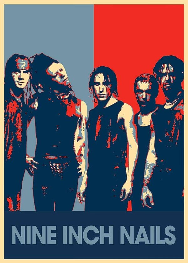 Nine Inch Nails 3 Music Print  Concert Wall Art Memorabilia gift A5,A4,A3