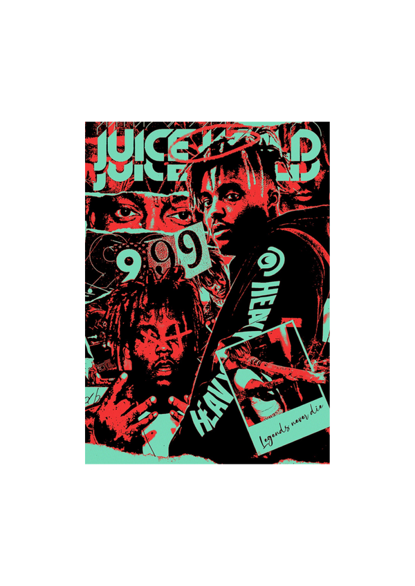 Juice Wrld 6 Music Print  Concert Wall Art Memorabilia gift A5,A4,A3