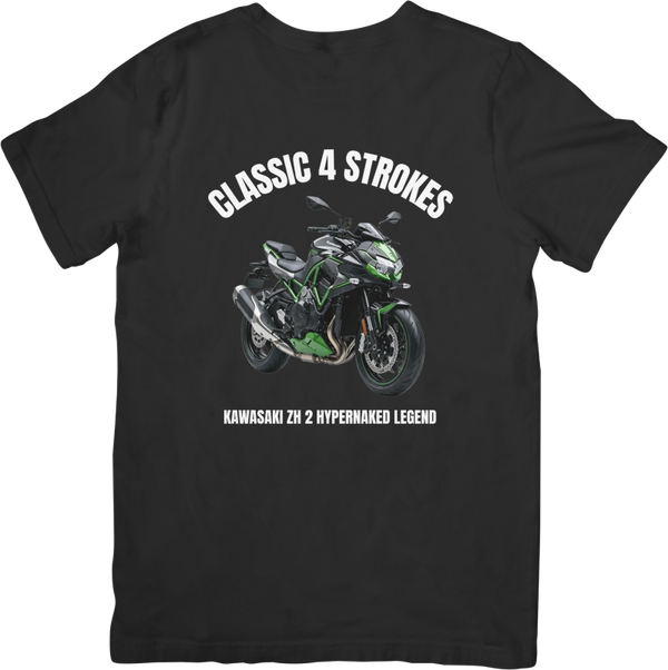 Kawasaki zh 2 hypernaked legend  Music Unisex Fit for Men & Women Quality Cotton T-Shirt Black