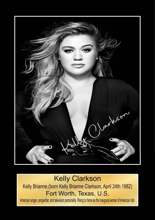 Kelly Clarkson Music Poster Wall Art Memorabilia gift A5,A4,A3.