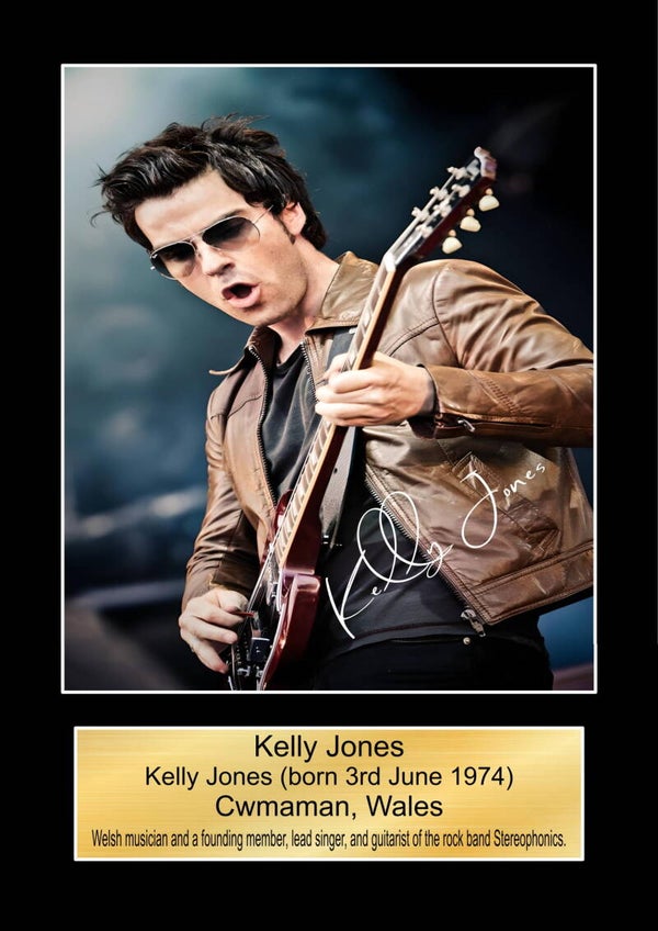 Kelly Jones  signed print Music Poster Wall Art Memorabilia gift A5,A4,A3.
