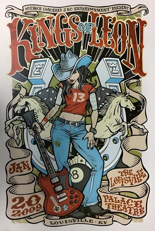 Kings Of Leon 10 Music Print  Concert Wall Art Memorabilia gift A5,A4,A3