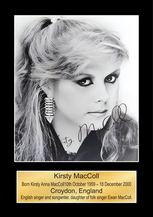 Kirsty McColl Music Poster Wall Art Memorabilia gift A5,A4,A3.