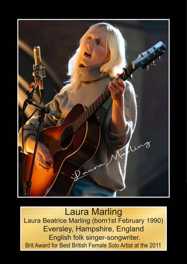 Laura Marling Music Poster Wall Art Memorabilia gift A5,A4,A3.