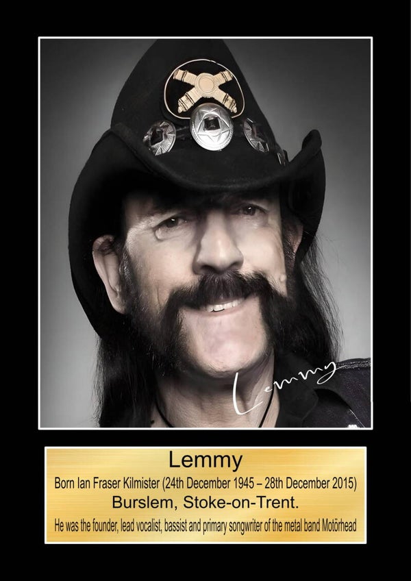 Lemmy (Motorhead) Music Poster Wall Art Memorabilia gift A5,A4,A3.