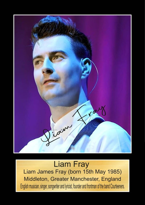 Liam Fray(Courteeners) signed print Music Poster Wall Art Memorabilia gift A5,A4,A3.