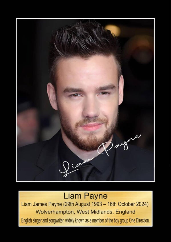Liam Payne  Music Poster Wall Art Memorabilia gift A5,A4,A3.